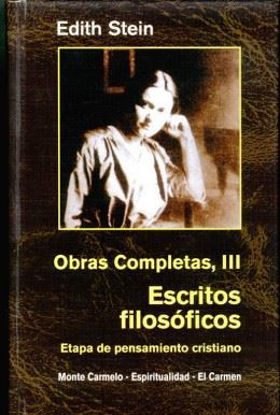 EDITH STEIN OBRAS COMPLETAS III ESCRITOS FILOSOFICOS
