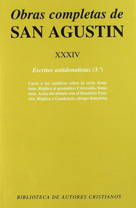 Picture of OBRAS COMPLETAS DE SAN AGUSTIN XXXIV #541